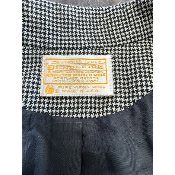 "PENDELTON" 100% Pure Virgin Wool Blazer,16, Houndstooth Pattern,Workwear,Office - Picture 3 of 8